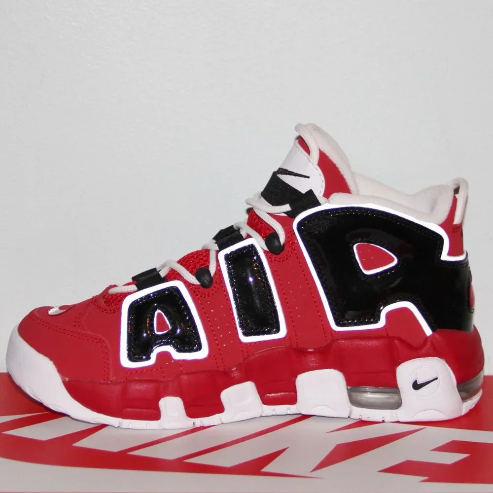 Nike Air More Uptempo GS Basketball Shoes 6Y 6.5Y Womens 8 Bulls